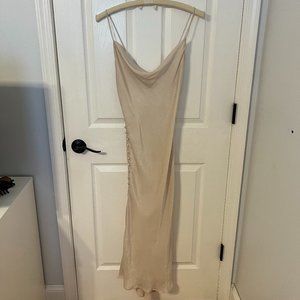 ZARA SATIN CREME DRESS